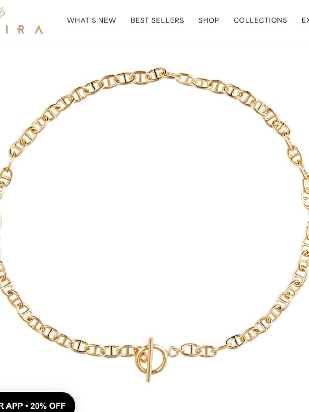 Sahira Jewelry – Taylor Toggle Chain Necklace New
